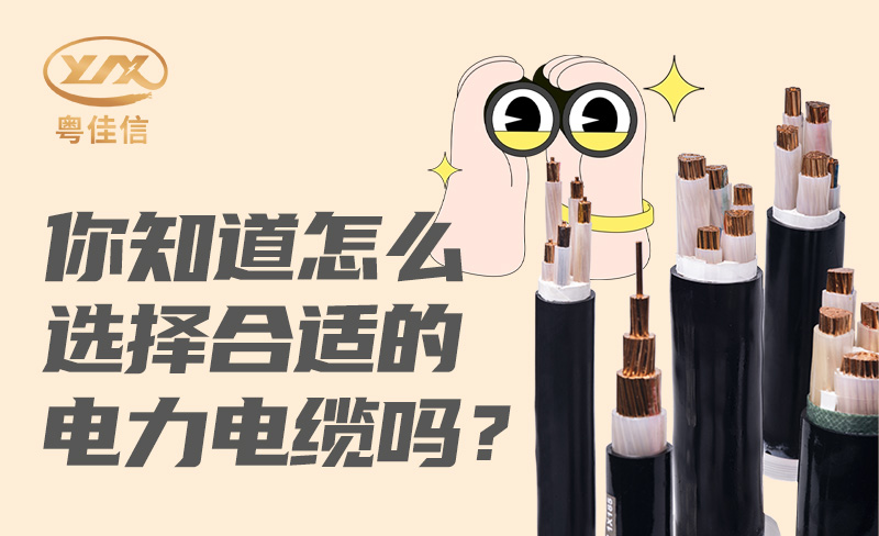 你知道怎么選擇合適的電力電纜嗎？